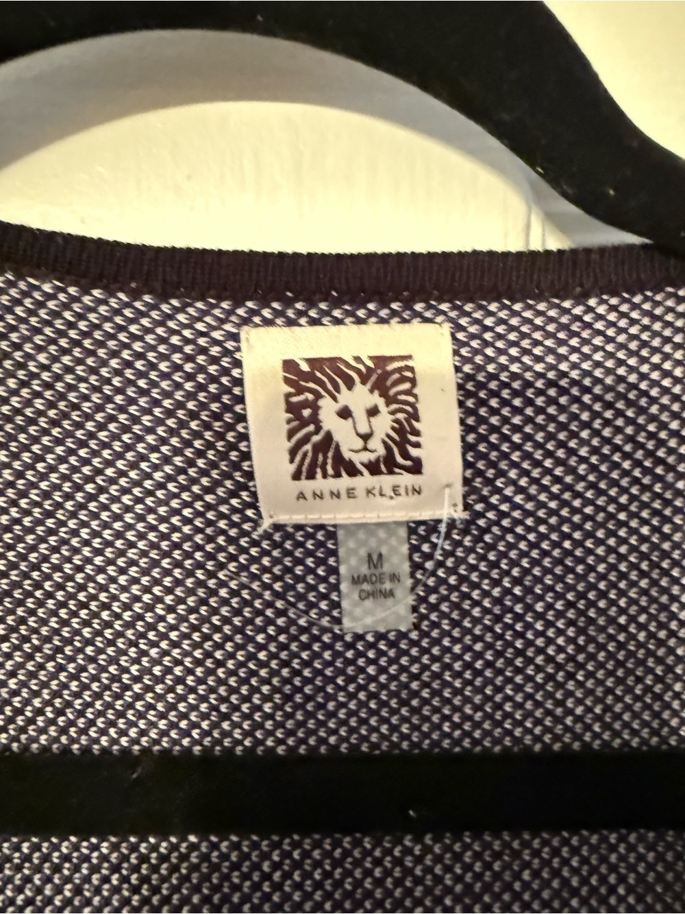 Anne Klein Open-Front Plaid Long Cardigan in Black and Purple - Picture 3 of 7